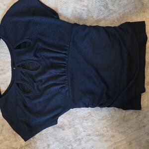 HeartSoul Navy Blue Short Sleeve Top